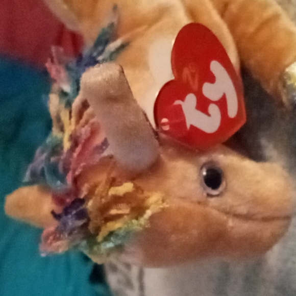 NWT "HORSE", the Cute Little TY Beanie Baby with Colorful Mane & Sparkly Hooves - Picture 2 of 7